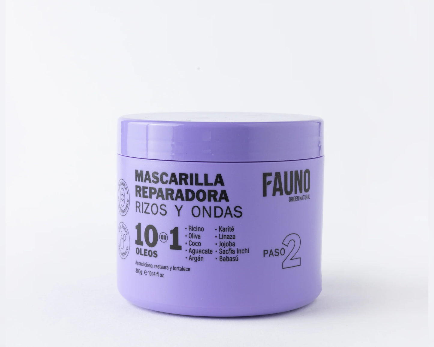 Mascarilla Capilar Rizos y Ondas 300g FAUNO