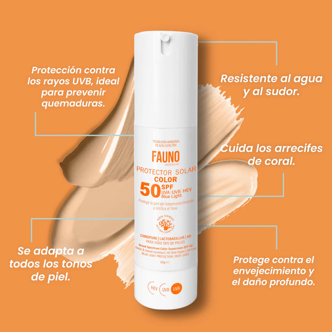 Protector Solar con Color SPF50 Fauno – Cobertura natural + protección UV-Alta